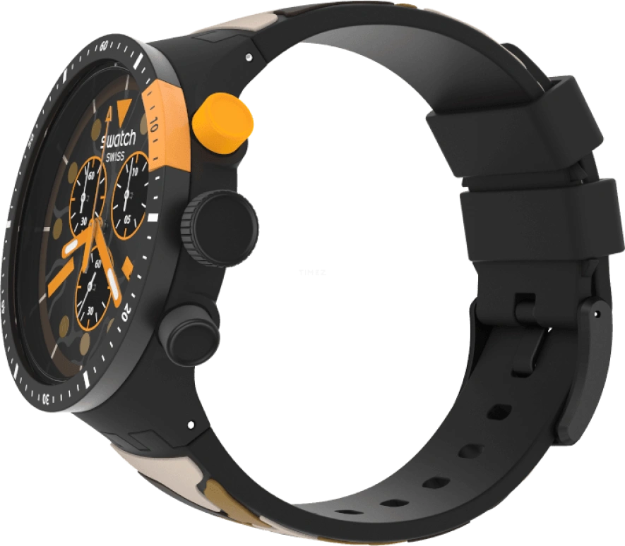 Swatch,THE BOLD 47mm,47mm,Plastic,Black,SB02B410