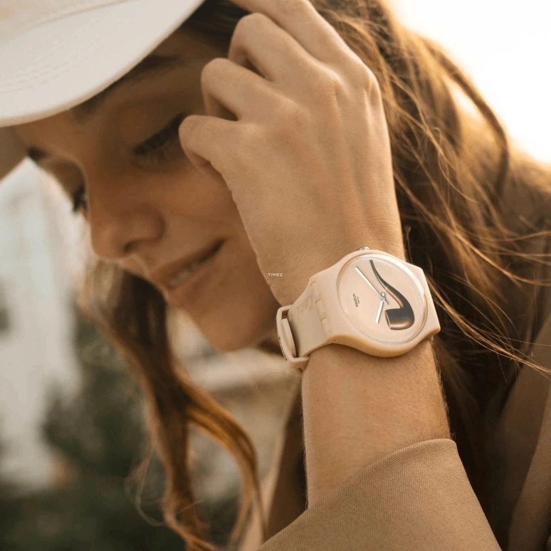 Swatch,Originals 41mm,41mm,Bio-sourced,Cream,Quartz,Round,Light,Cream,SO29Z124