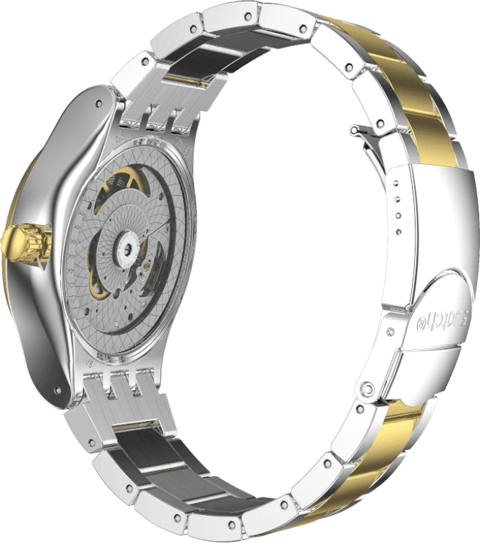 Swatch,IRONY 42mm,42mm,Gold,Open,YIS429G