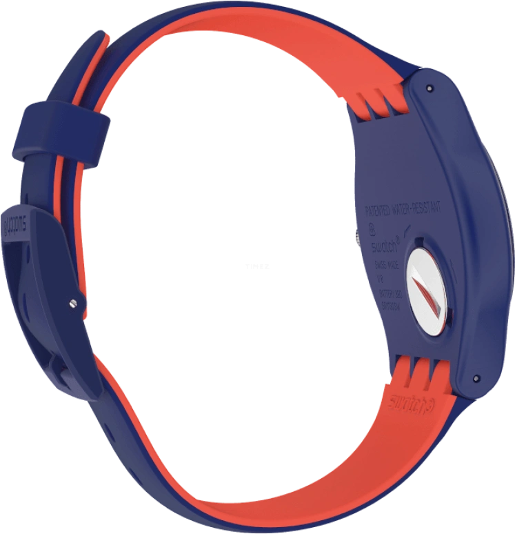 Swatch,Originals 41mm,41mm,Plastic,Blue,Sapphire,Crystal Glass,SUON146