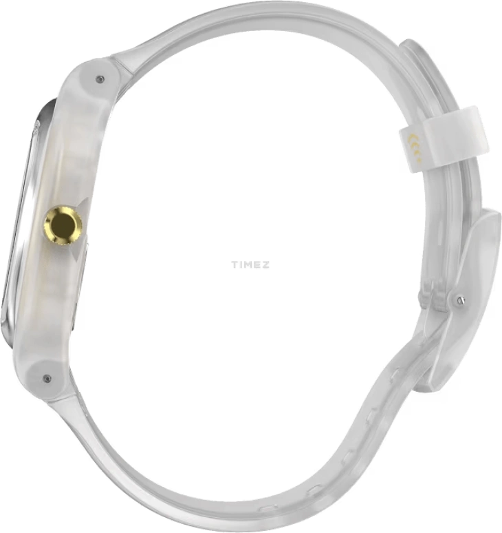 Swatch,Originals 41mm,41mm,Plastic,Transparent,Gold,Quartz,Tonneau,Transparent,SVIZ102,SVIZ102-5300
