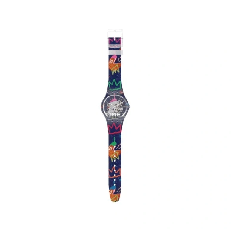 Swatch,Other 41mm,41mm,Plastic,Transparent,Quartz,Sapphire,Crystal Glass,Round,SUOK145,SUOK145-026