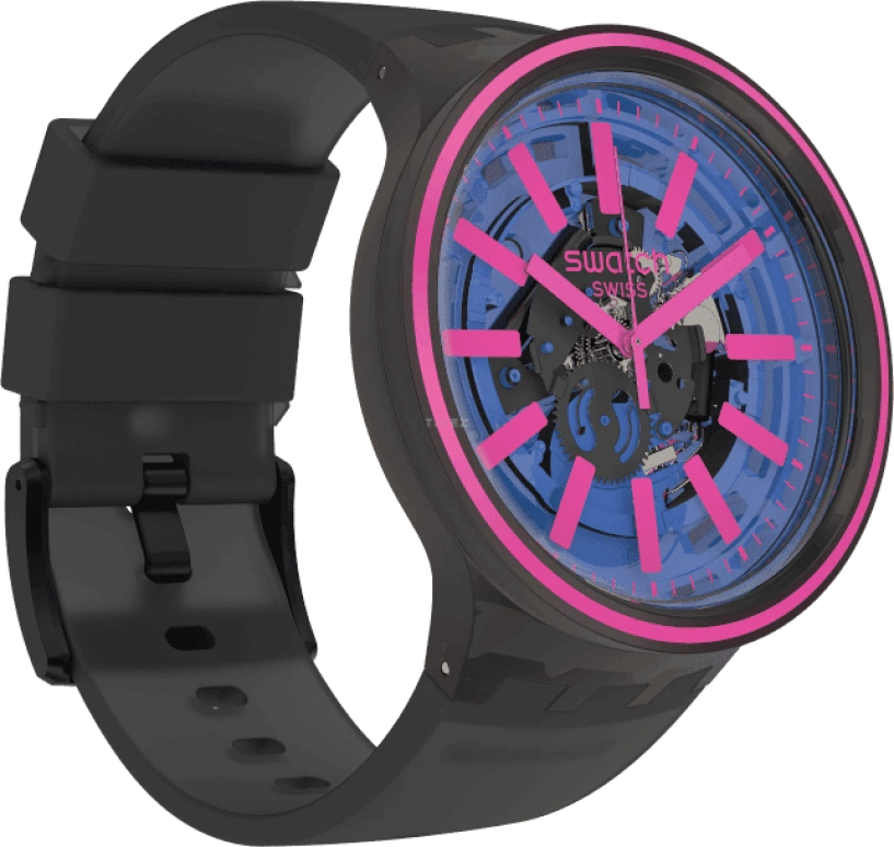 Swatch,THE BOLD 47mm,47mm,Plastic,Blue,SO27B111