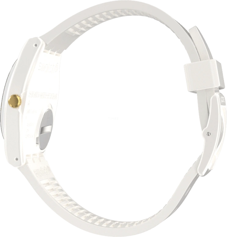 Swatch,Other 34mm,34mm,Plastic,White,Sapphire,Crystal Glass,GZ711