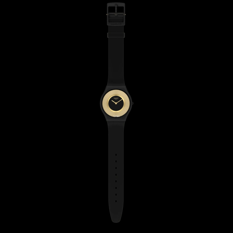 Swatch,Other 34mm,34mm,Bio-sourced,Black,Gold,Quartz,Round,Black,SS08B101