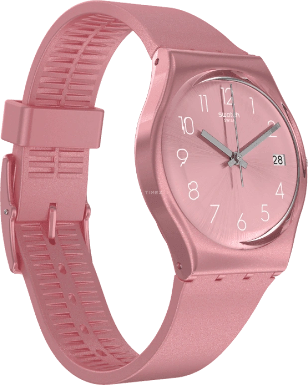 Swatch,Originals 34mm,34mm,Plastic,Pink,Sapphire,Crystal Glass,GP404