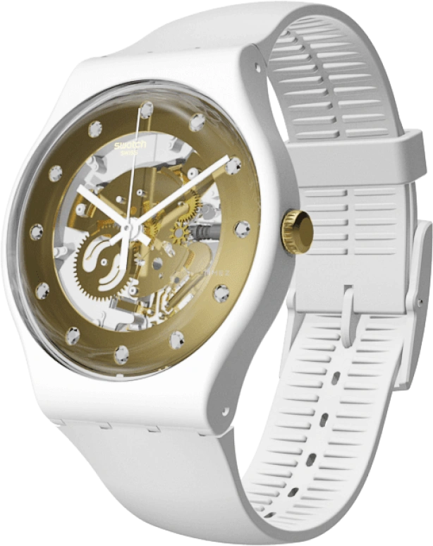 Swatch,Originals 41mm,41mm,Plastic,Yellow,SUOZ148
