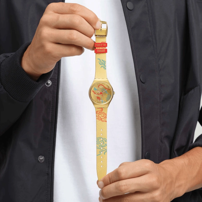 Swatch,Other 38mm,38mm,Stainless Steel,Gold,Quartz,Round,SYXZ104