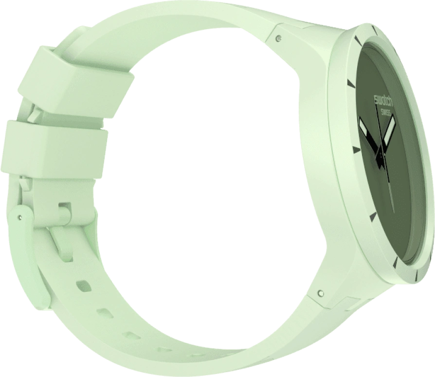 Swatch,THE BOLD 47mm,47mm,Bioceramic,Ceramic,Green,Quartz,Sapphire,Crystal Glass,Round,SB03G100