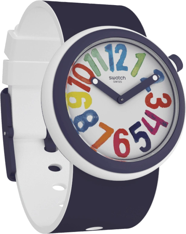 Swatch,Originals 45mm,45mm,Plastic,White,PNW107