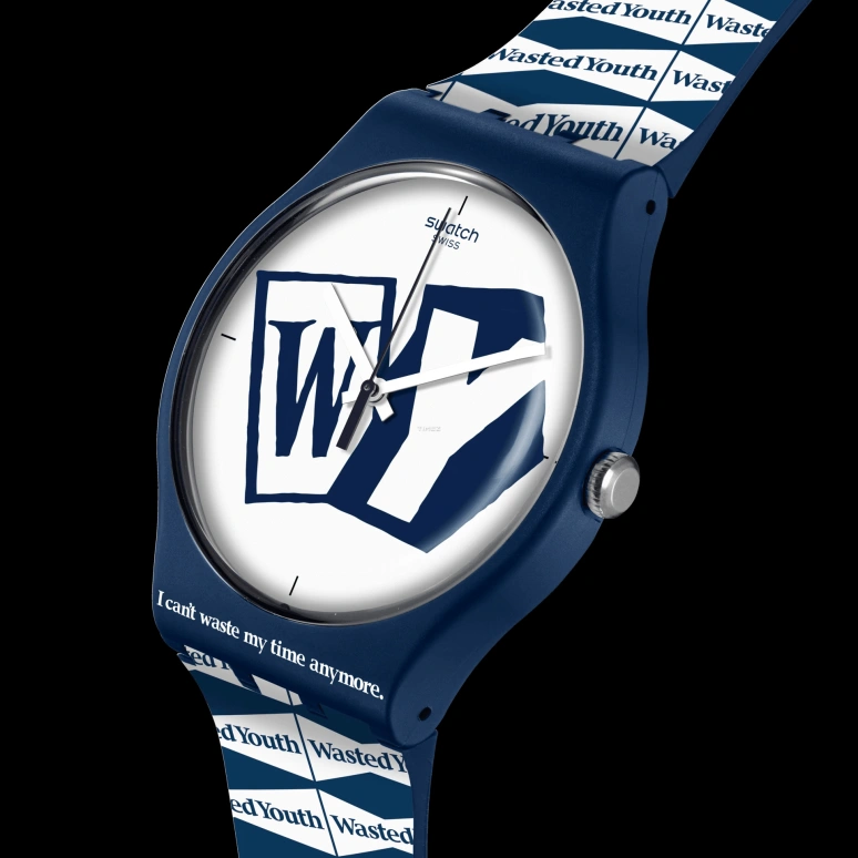 Swatch,Originals 41mm,41mm,Bio-sourced,Blue,White,Quartz,Round,Blue,SO29Z141