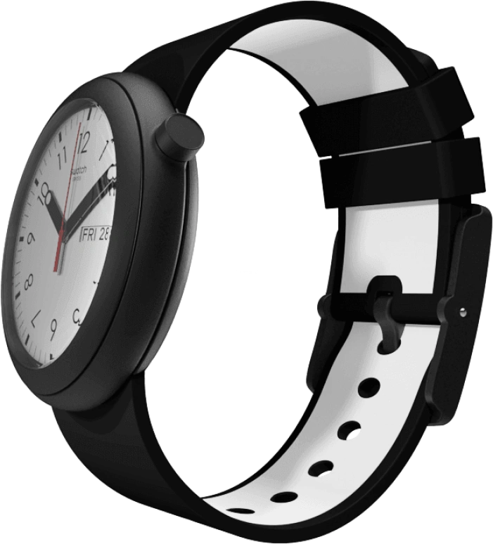 Swatch,Originals 45mm,45mm,Plastic,White,PNB700