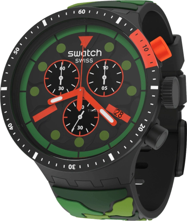 Swatch,THE BOLD 47mm,47mm,Plastic,Black,SB02B409