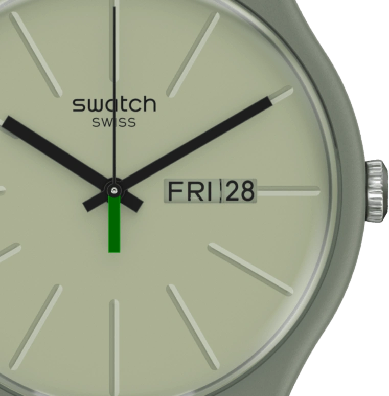 Swatch,Originals 41mm,41mm,Bioceramic,Green,Sapphire,Crystal Glass,Closed,SO29M700