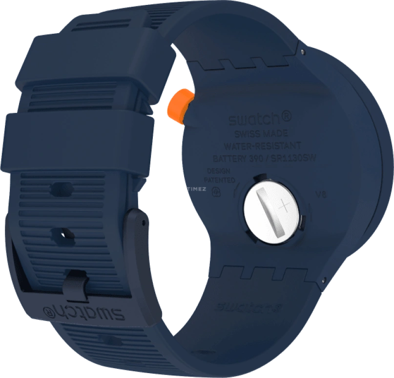 Swatch,THE BOLD 47mm,47mm,Plastic,Blue,Closed,SO27N110