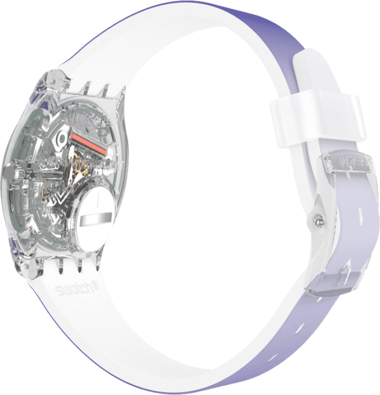 Swatch,Originals 34mm,34mm,Plastic,Purple,Green,Sapphire,Crystal Glass,GE718