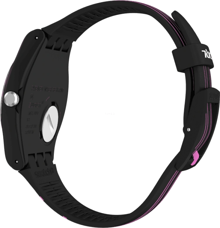 Swatch,Originals 41mm,41mm,Plastic,Black,Pink,Sapphire,Crystal Glass,SUOB146C