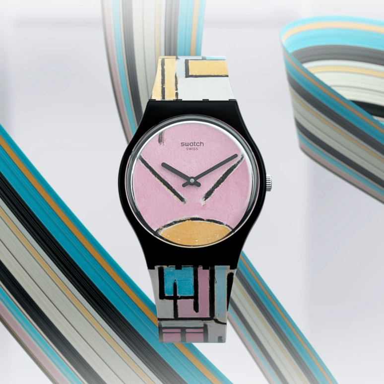 Swatch,Originals 34mm,34mm,Plastic,Pink,Closed,GZ350
