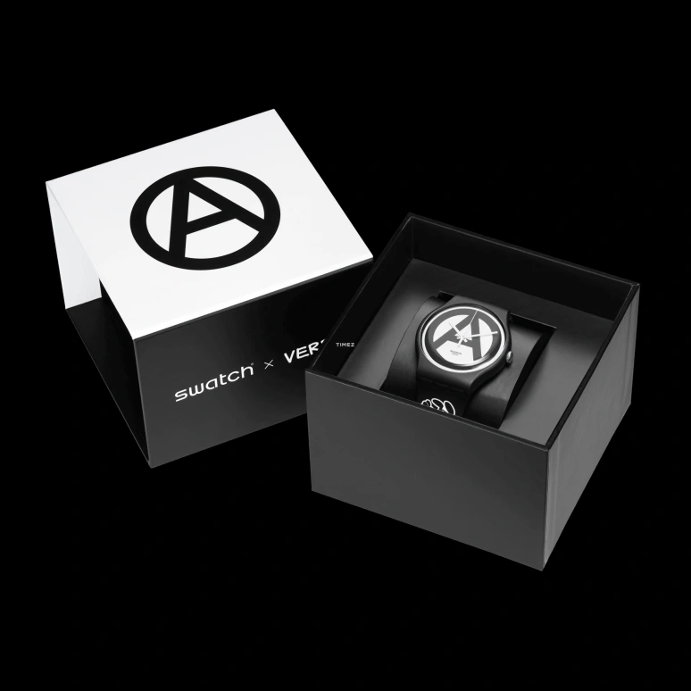 Swatch,Originals 41mm,41mm,Bio-sourced,Black,White,Quartz,Round,Black,SO29Z138