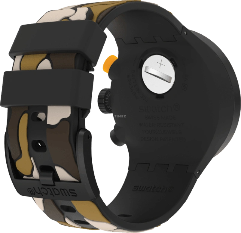 Swatch,THE BOLD 47mm,47mm,Plastic,Black,SB02B410