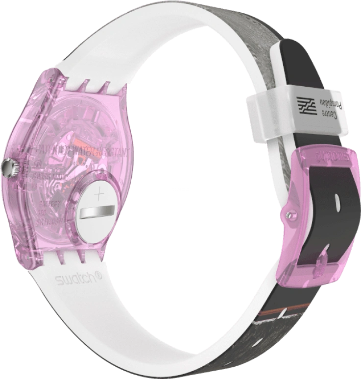 Swatch,Originals 34mm,34mm,Plastic,Multi-Color,Quartz,Sapphire,Crystal Glass,Round,GZ356