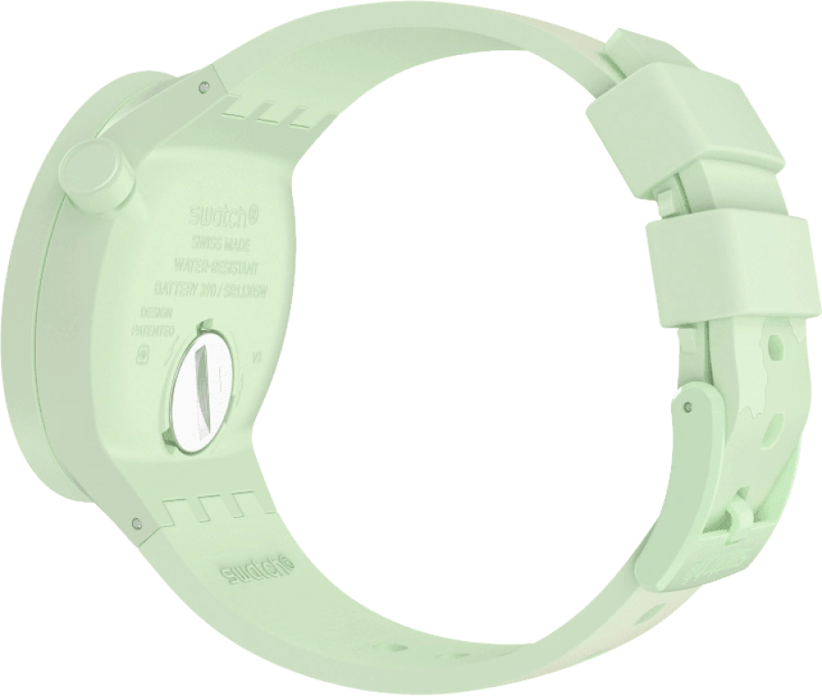 Swatch,THE BOLD 47mm,47mm,Bioceramic,Ceramic,Green,Quartz,Sapphire,Crystal Glass,Round,SB03G100