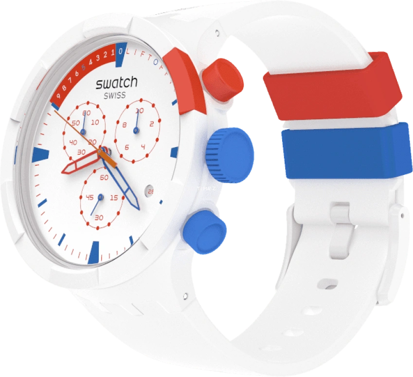 Swatch,THE BOLD 47mm,47mm,Bioceramic,Ceramic,White,Sapphire,Crystal Glass,SB04Z400