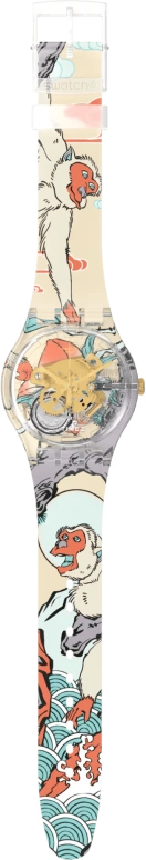Swatch,Originals 41mm,41mm,Plastic,Transparent,Quartz,Round,SUOK146,SUOK146-019