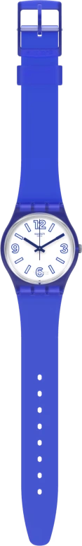 Swatch,Originals 34mm,34mm,Plastic,White,Quartz,Tonneau,Blue,GN268