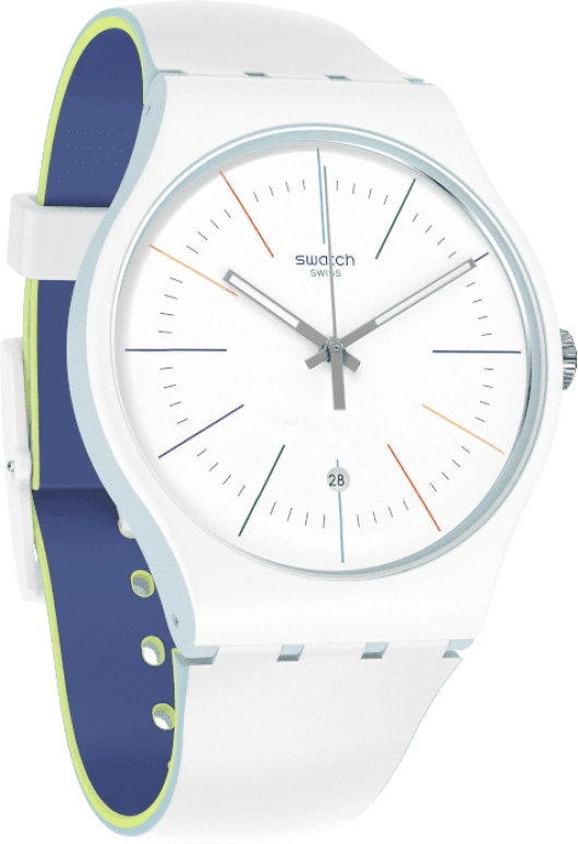 Swatch,Originals 41mm,41mm,Plastic,White,SUOS404