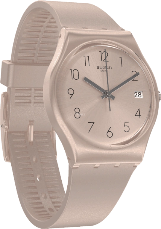 Swatch,Originals 34mm,34mm,Plastic,Pink,Sapphire,Crystal Glass,GP403