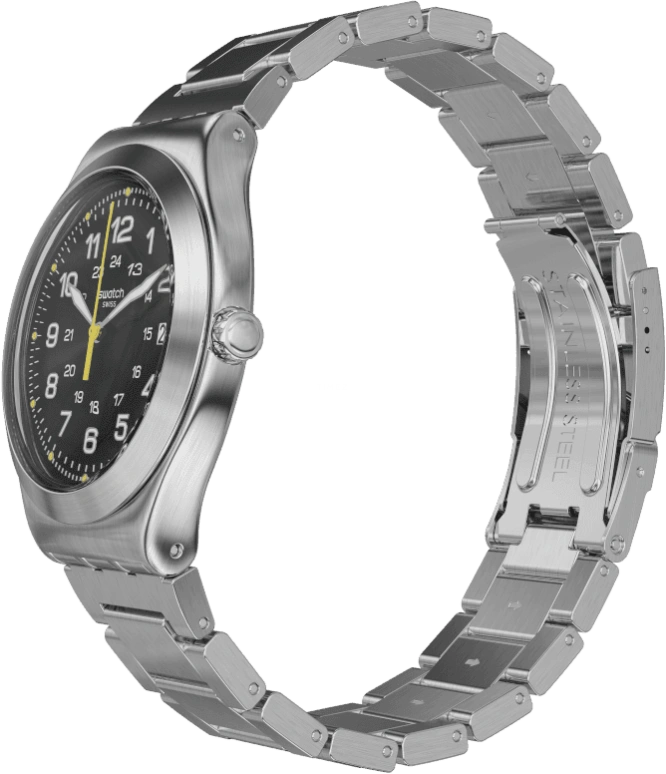 Swatch,IRONY 42.70mm,42.70mm,Stainless Steel,Black,YWS439G