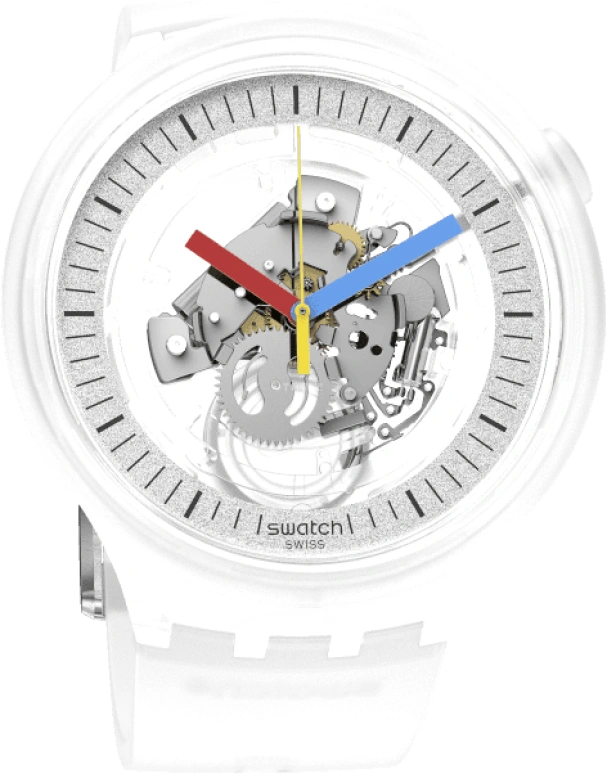 Swatch,CLEAR 47mm,47mm,Open,SB01K100