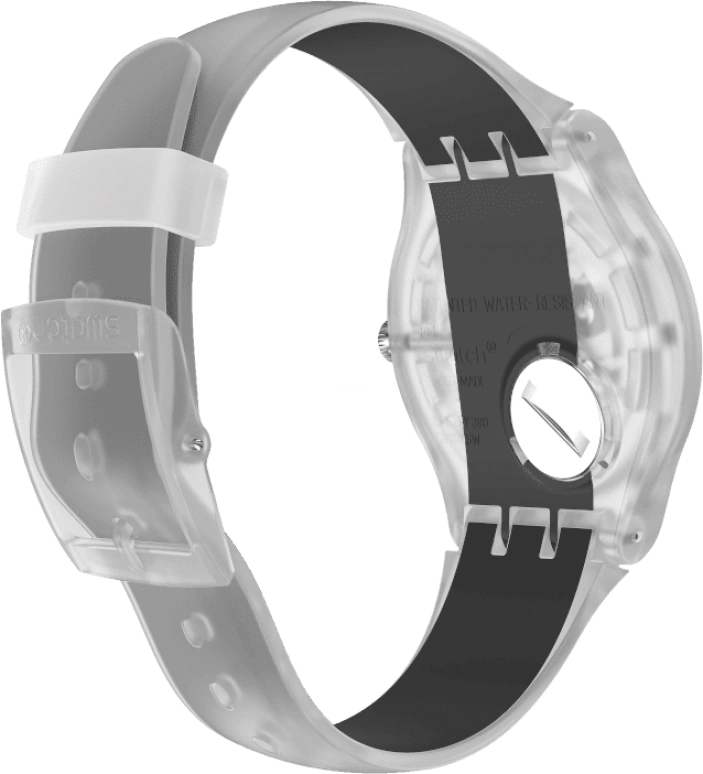 Swatch,Originals 41mm,41mm,Plastic,Skeleton,Quartz,Round,Transparent,SUOK157
