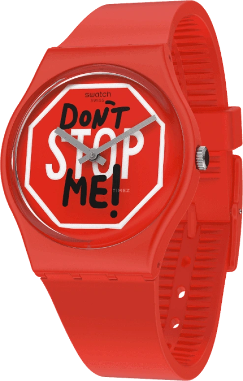 Swatch,Originals 34mm,34mm,Plastic,Red,GR183