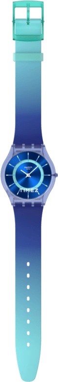 Swatch,SKIN 34mm,34mm,Bio-sourced,Blue,Quartz,Round,SS08I100