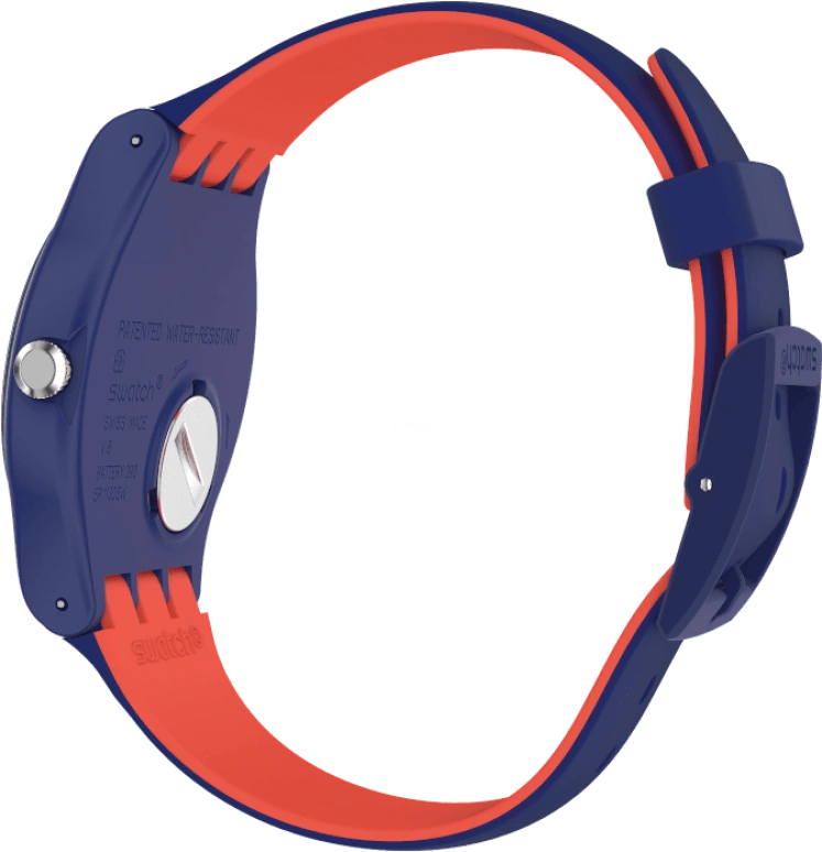 Swatch,Originals 41mm,41mm,Plastic,Blue,Sapphire,Crystal Glass,SUON146