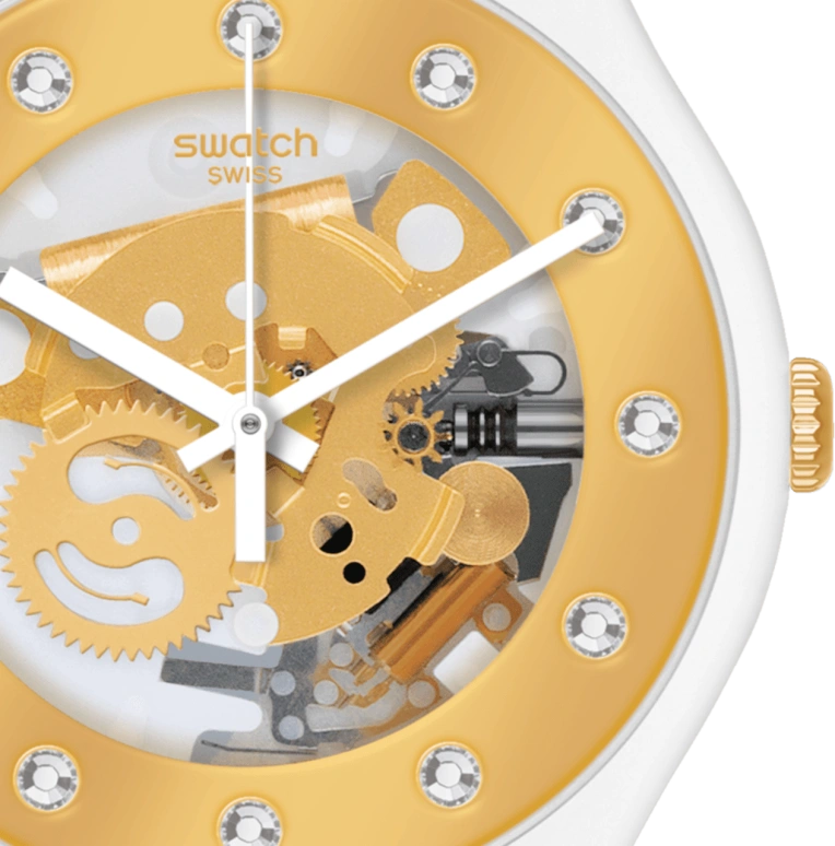 Swatch,Originals 41mm,41mm,Plastic,Yellow,SUOZ148