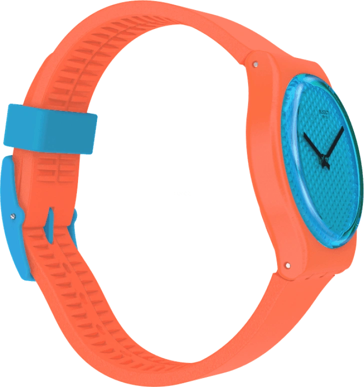 Swatch,Originals 34mm,34mm,Plastic,Blue,GO121