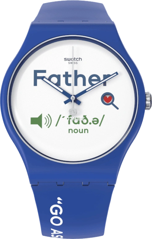 Swatch,Originals 41mm,41mm,Bio-sourced,White,Quartz,Round,Blue,SO29Z704