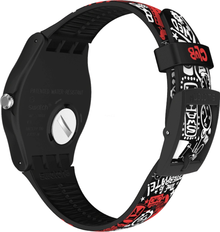 Swatch,Originals 41mm,41mm,Plastic,Black,SUOZ322