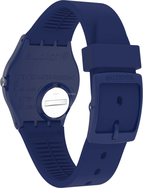 Swatch,Originals 34mm,34mm,Plastic,Blue,Sapphire,Crystal Glass,Closed,GN727