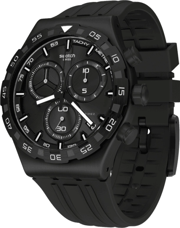 Swatch,IRONY 43x49mm,43x49mm,Black,YVB409