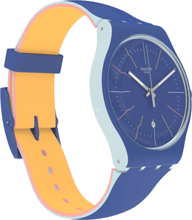 Swatch,Originals 41mm,41mm,Plastic,Blue,SUOS403