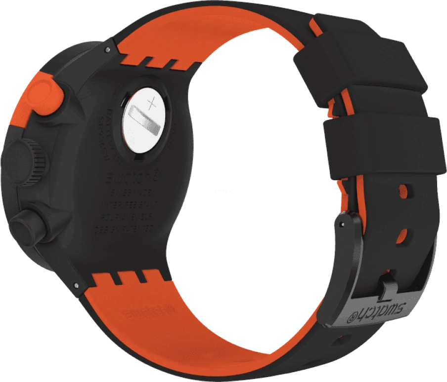Swatch,THE BOLD 47mm,47mm,Plastic,Black,Sapphire,Crystal Glass,SB02B402