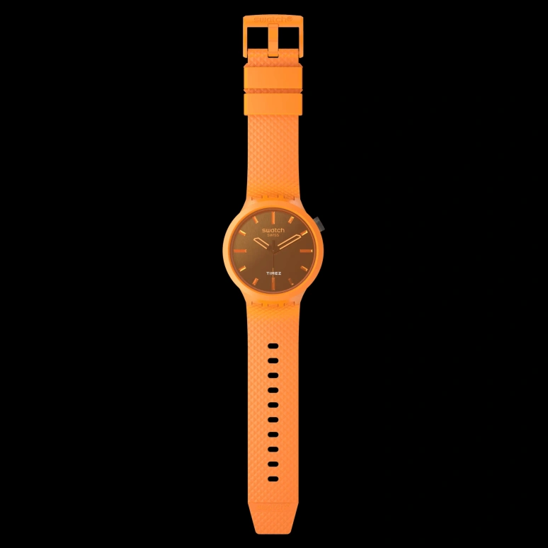 Swatch,Swatch Essentials 47mm,47mm,Bio-sourced,Brown,Quartz,Round,Orange,SB05O102