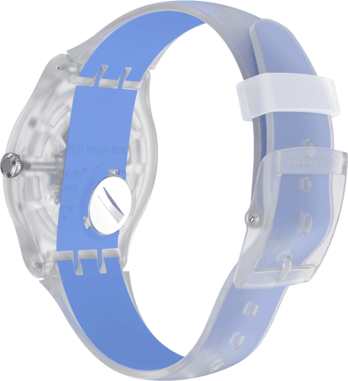 Swatch,Originals 41mm,41mm,Plastic,Skeleton,Quartz,Round,Transparent,SUOK156