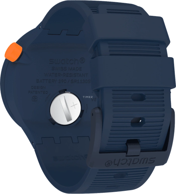Swatch,THE BOLD 47mm,47mm,Plastic,Blue,Closed,SO27N110