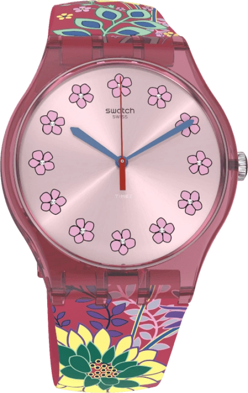 Swatch,Originals 41mm,41mm,Plastic,Pink,SUOP112