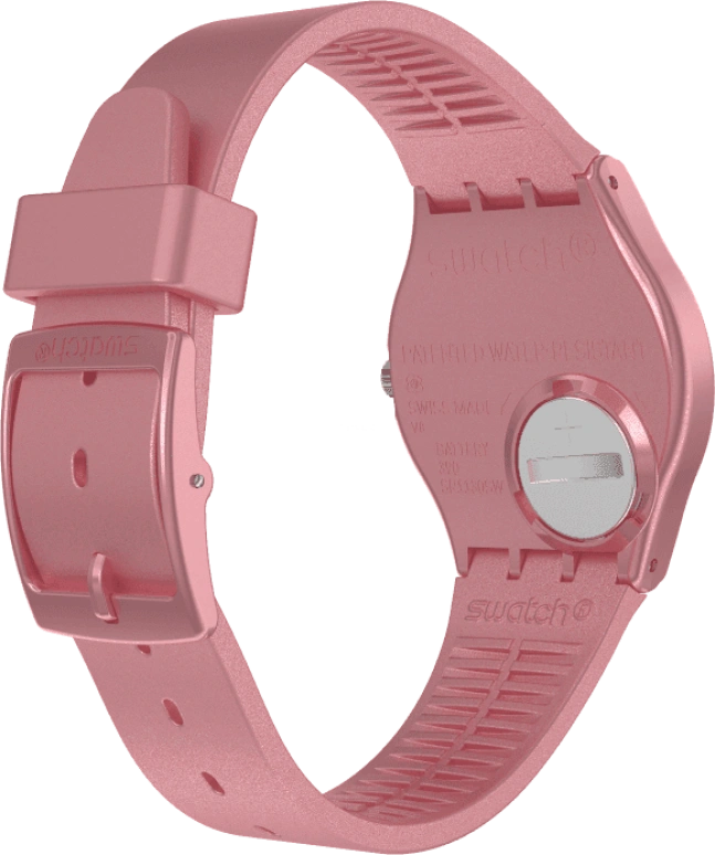 Swatch,Originals 34mm,34mm,Plastic,Pink,Sapphire,Crystal Glass,GP404